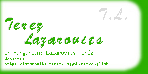 terez lazarovits business card