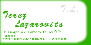 terez lazarovits business card